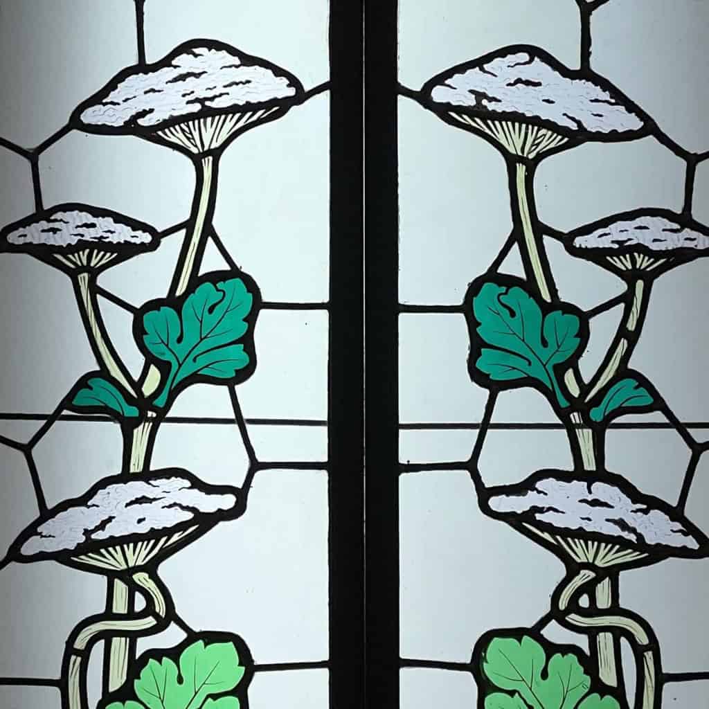 Vitraux Suite de deux paires « aux ombellifères » | Biron Vitraux Suite de deux paires "aux ombellifères"