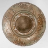 Vase « Martin Pêcheurs » verre blanc patiné vert et sépia de René LALIQUE | Biron Vase "Martin Pêcheurs" verre blanc patiné vert et sépia de René LALIQUE