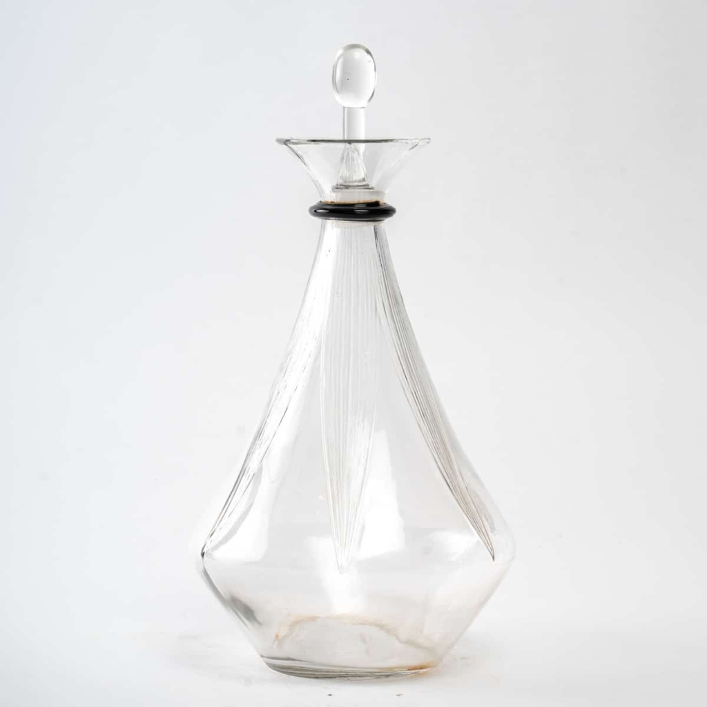 Carafe « Sélestat » verre blanc et verre noir de René LALIQUE | Biron ||||||||||
