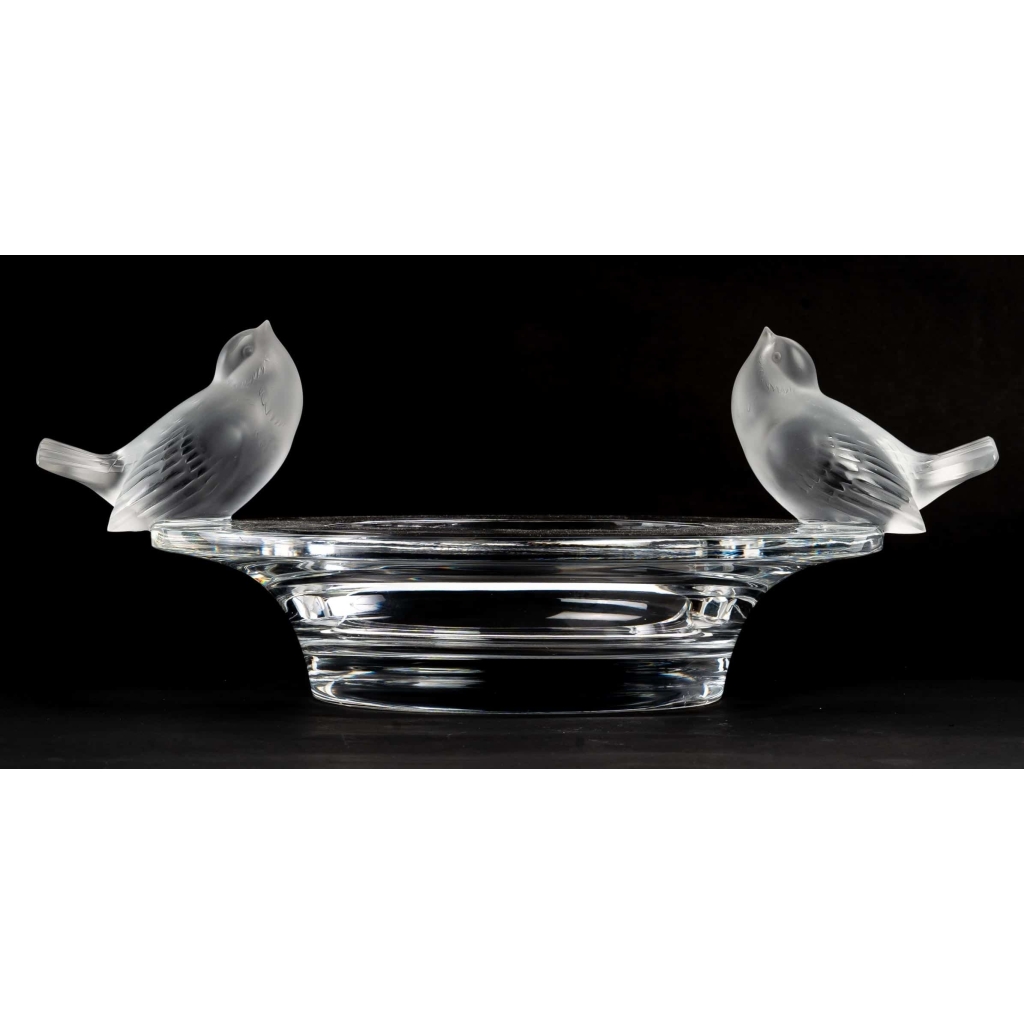 Coupe « Deux moineaux moqueurs » R. Lalique | Biron ||||||