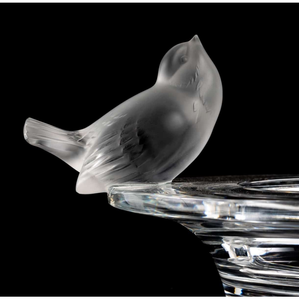 Coupe « Deux moineaux moqueurs » R. Lalique | Biron Coupe "Deux moineaux moqueurs" R. Lalique