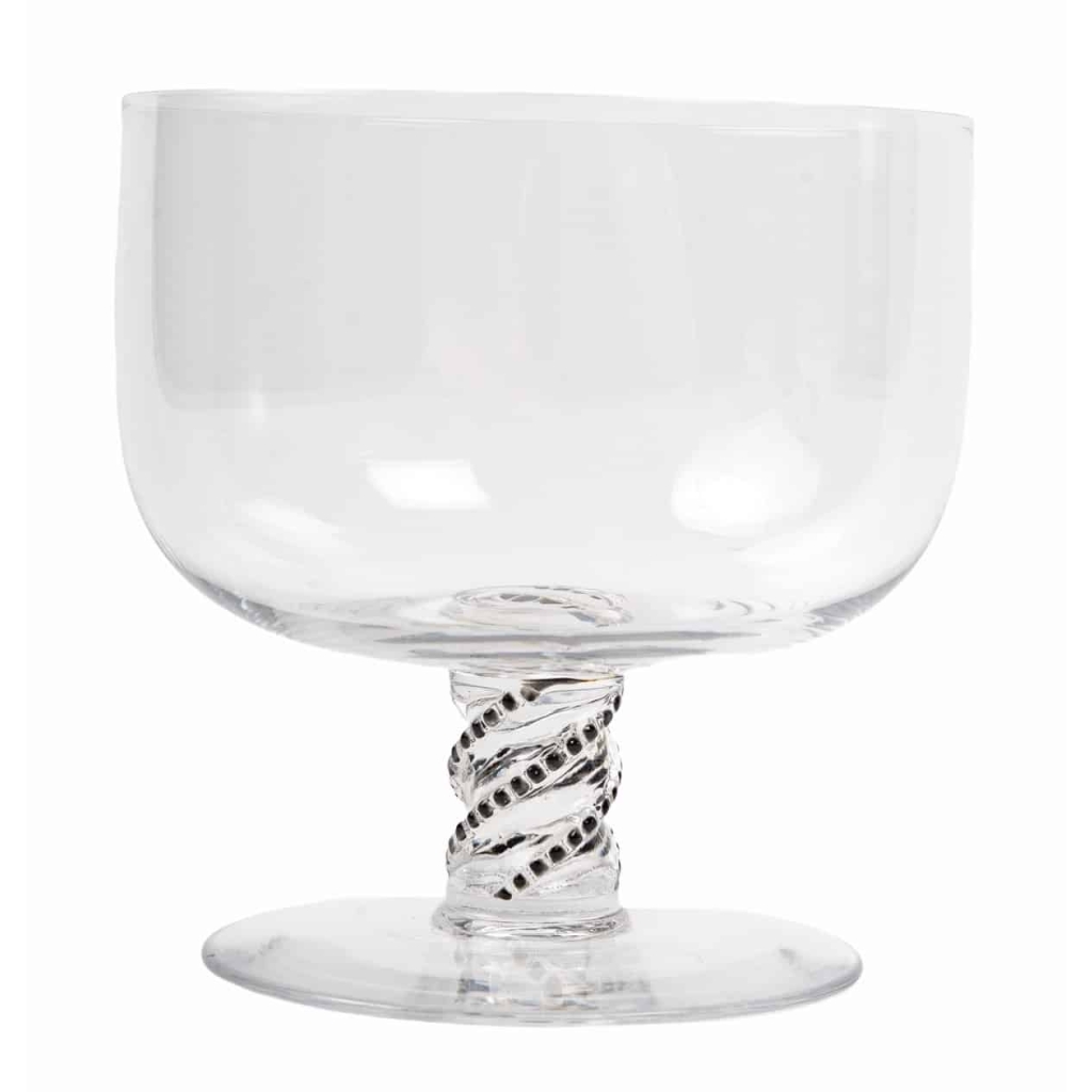 Service « Beaune » verre blanc émaillé noir d’origine – 24 Pièces de René LALIQUE | Biron Service "Beaune" verre blanc émaillé noir d'origine - 24 Pièces de René LALIQUE