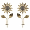 1960 Paire d’Appliques « Tournesol » en laiton doré Maison Honoré | Biron |||||