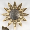 1960 Paire d’Appliques « Tournesol » en laiton doré Maison Honoré | Biron 1960 Paire d'Appliques "Tournesol" en laiton doré Maison Honoré