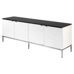 Knoll – meuble de rangement, marbre noir, xxème | Biron ||