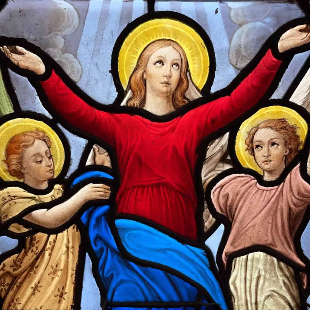 Vitrail Assomption de la Vierge Atelier LORIN | Biron Vitrail Assomption de la Vierge Atelier LORIN