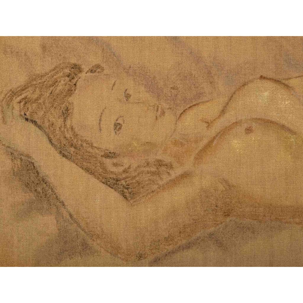 Nue , huile sur toile , XXème siècle | Biron Nue , huile sur toile , XXème siècle