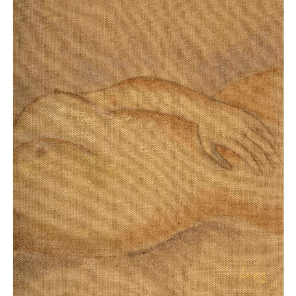 Nue , huile sur toile , XXème siècle | Biron Nue , huile sur toile , XXème siècle