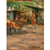 Marché aux fleurs, place de la madeleine, Charles Vasnier (1873 - 1961), Paris