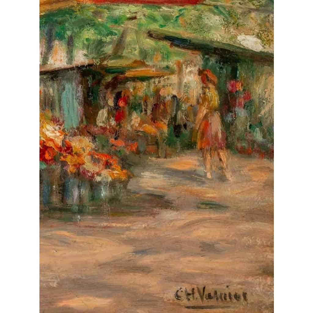 Marché aux fleurs, place de la madeleine, Charles Vasnier (1873 - 1961), Paris