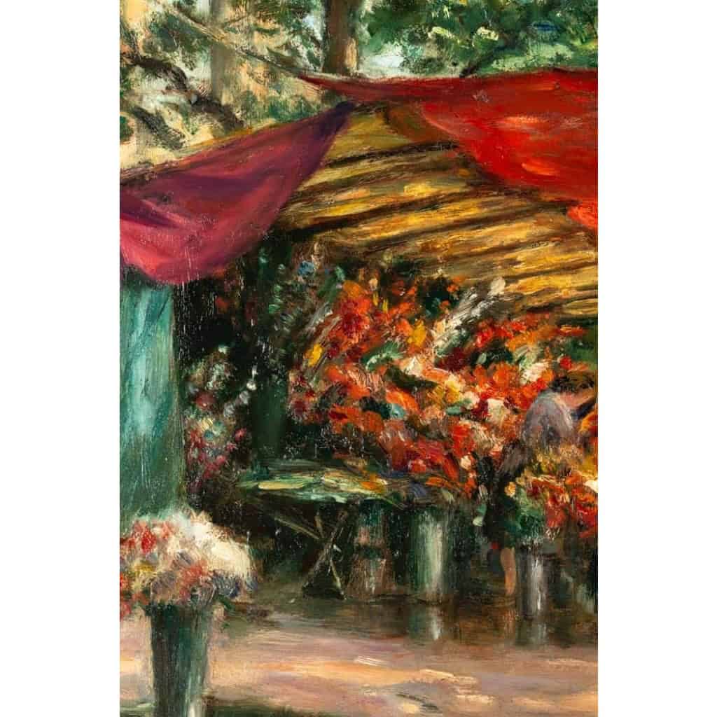 Marché aux fleurs, place de la madeleine, Charles Vasnier (1873 - 1961), Paris