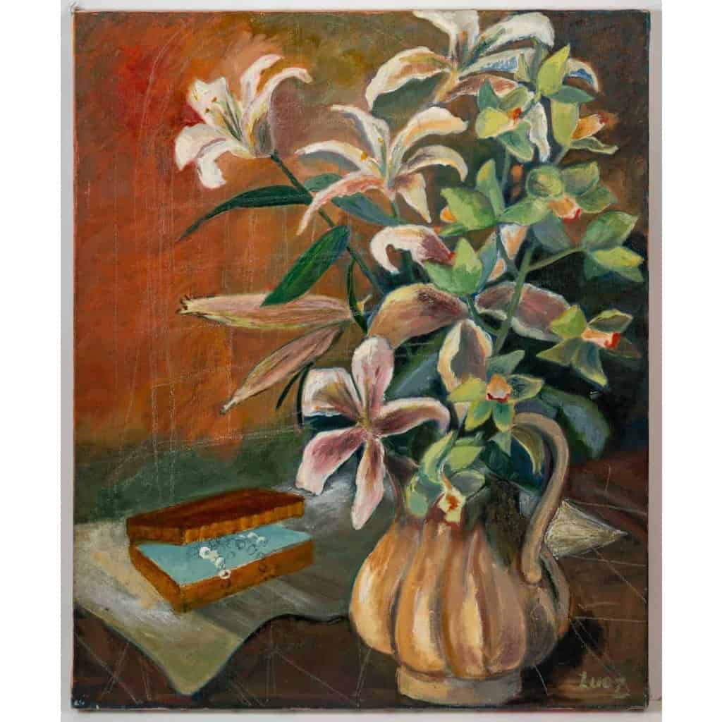 Bouquet de Fleurs, huile sur toile, XXème siècle | Biron ||||||