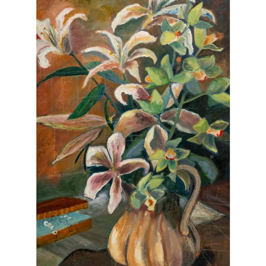 Bouquet de Fleurs, huile sur toile, XXème siècle | Biron Bouquet de Fleurs, huile sur toile, XXème siècle
