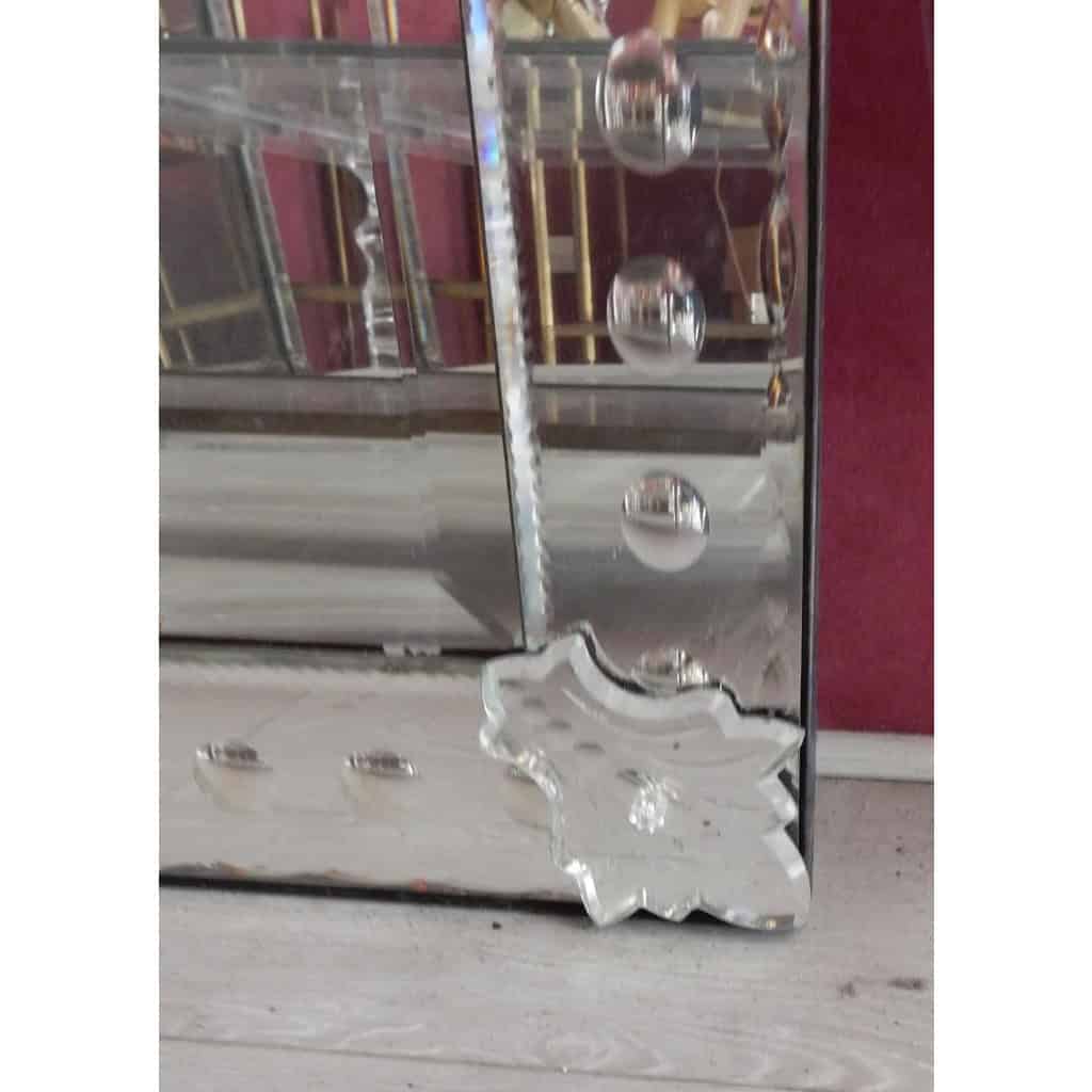 1900′ Miroir Venise à Bulles à Fronton 159 X 84 CM | Biron 1900′ Miroir Venise à Bulles à Fronton 159 X 84 CM