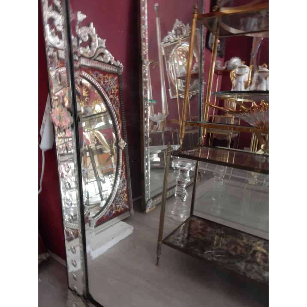 1900′ Miroir Venise à Bulles à Fronton 159 X 84 CM | Biron 1900′ Miroir Venise à Bulles à Fronton 159 X 84 CM