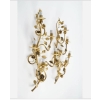 1960 Grande Paire d’Appliques « Rosier sauvage » de la Maison FlorArt | Biron 1960 Grande Paire d'Appliques "Rosier sauvage" de la Maison FlorArt