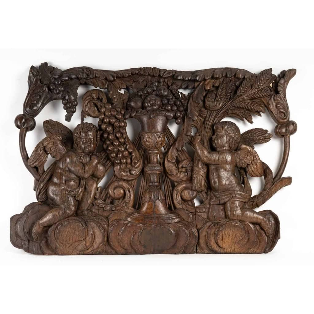un grand panneau en chêne sculpté allegorie des saisons 17 eme siecle | Biron |||||