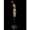 Jeune femme Sculpture Signée En Bronze Laiton Et Verre Pilé Par Nowaczyk Christian | Biron |||