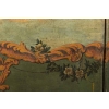 Paravent en toile peinte, 1ère moitié du XIXème siècle. | Biron Paravent en toile peinte, 1ère moitié du XIXème siècle.