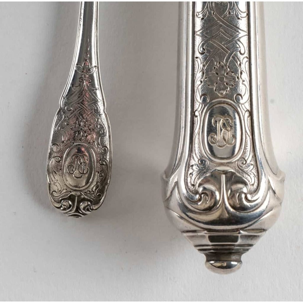 Ménagère « Elysée » Argent Massif (258 pièces + 35 pièces de service) de PUIFORCAT PARIS | Biron Ménagère "Elysée" Argent Massif (258 pièces + 35 pièces de service) de PUIFORCAT PARIS