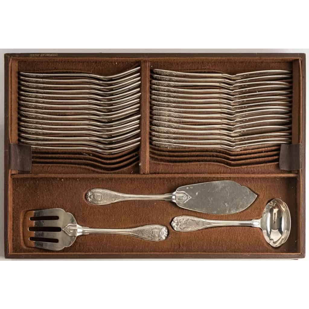 Ménagère « Elysée » Argent Massif (258 pièces + 35 pièces de service) de PUIFORCAT PARIS | Biron Ménagère "Elysée" Argent Massif (258 pièces + 35 pièces de service) de PUIFORCAT PARIS