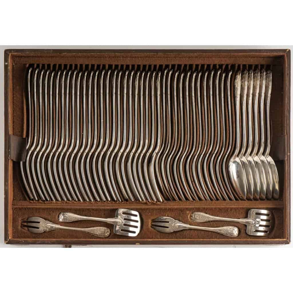 Ménagère « Elysée » Argent Massif (258 pièces + 35 pièces de service) de PUIFORCAT PARIS | Biron Ménagère "Elysée" Argent Massif (258 pièces + 35 pièces de service) de PUIFORCAT PARIS