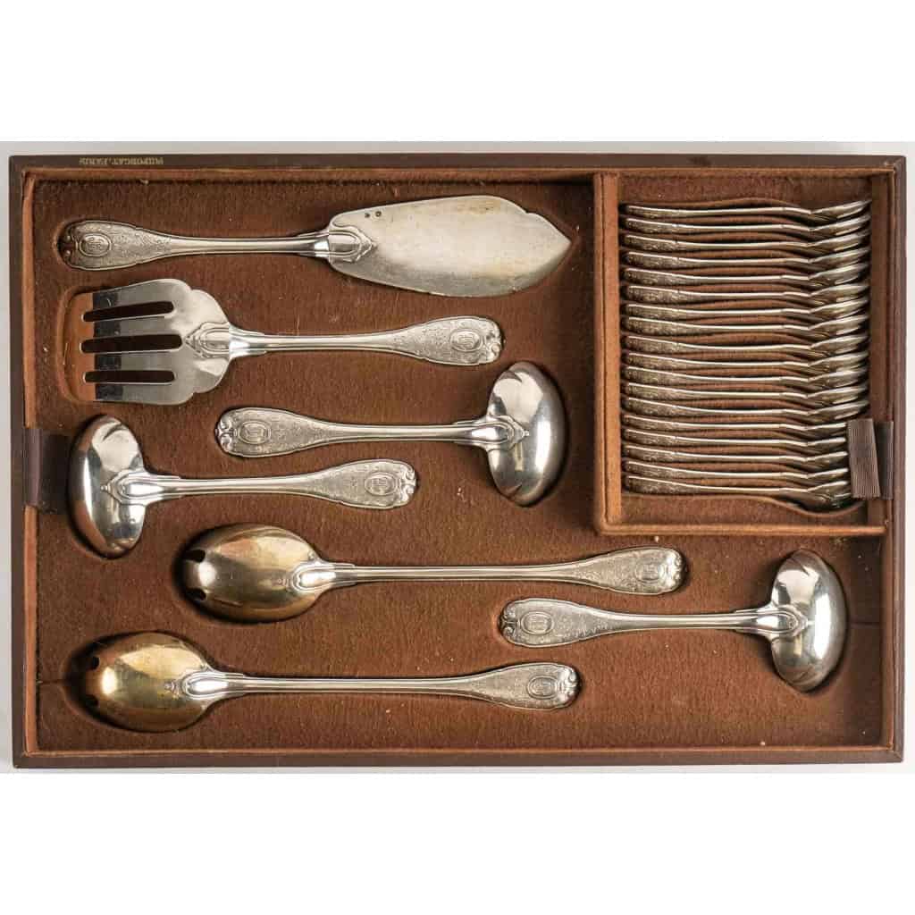 Ménagère « Elysée » Argent Massif (258 pièces + 35 pièces de service) de PUIFORCAT PARIS | Biron Ménagère "Elysée" Argent Massif (258 pièces + 35 pièces de service) de PUIFORCAT PARIS