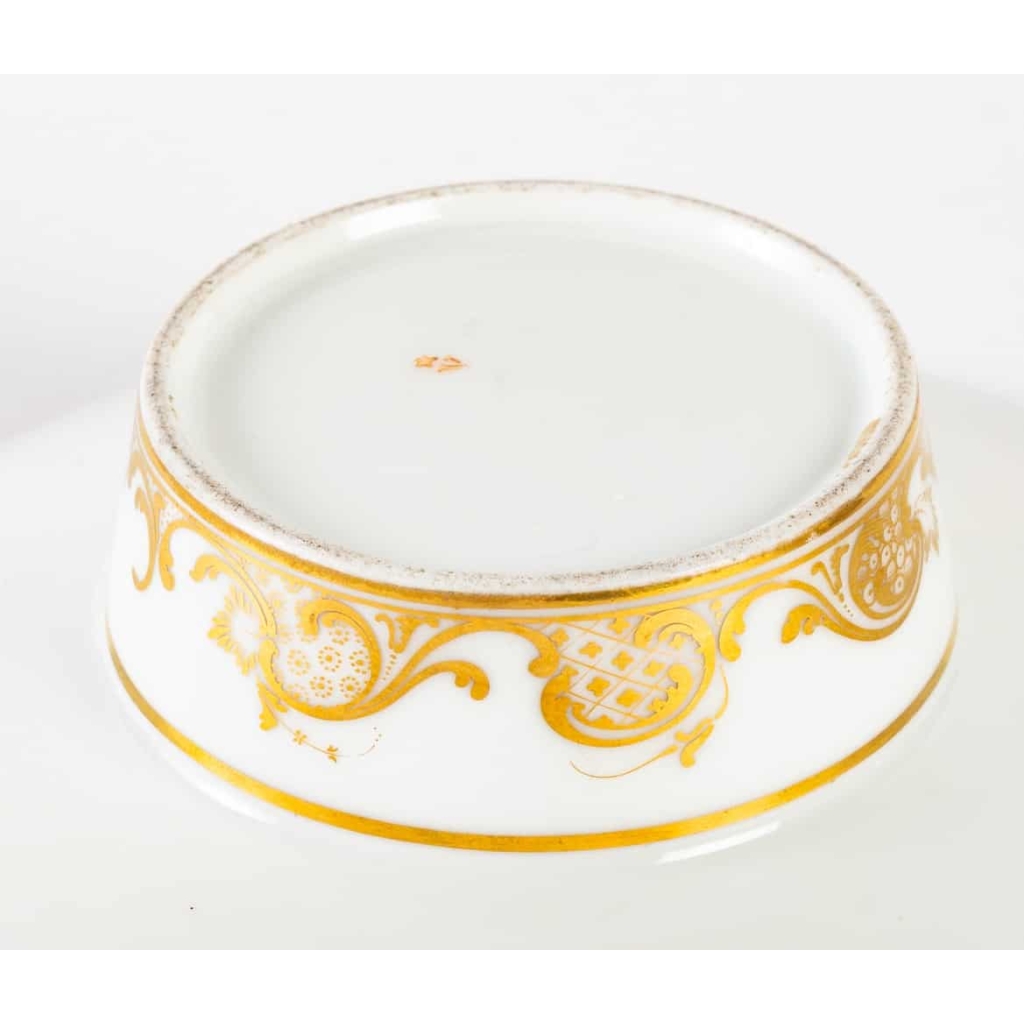 Trembleuse bleu de sèvres et or décors d'oiseaux ( Paris 1800 )
