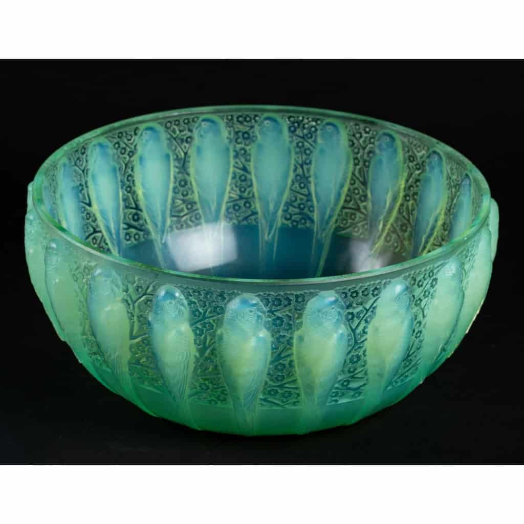René Lalique :Coupe « Perruches » peppermint 1931 | Biron |||||
