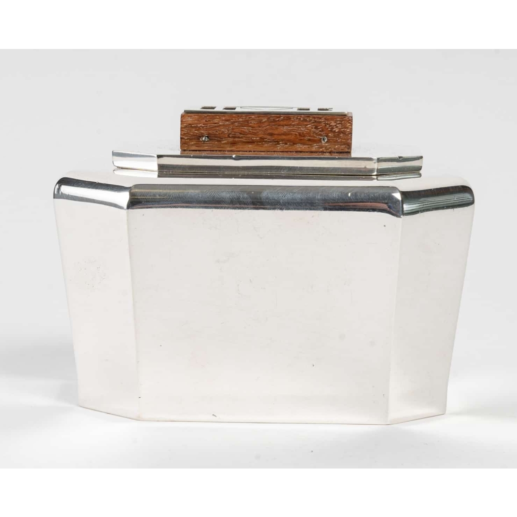 Service à Thé Et à Café à Pans Coupés Argent Massif Et Noyer de 1937 Jean E. PUIFORCAT | Biron Service à Thé Et à Café à Pans Coupés Argent Massif Et Noyer de 1937 Jean E. PUIFORCAT