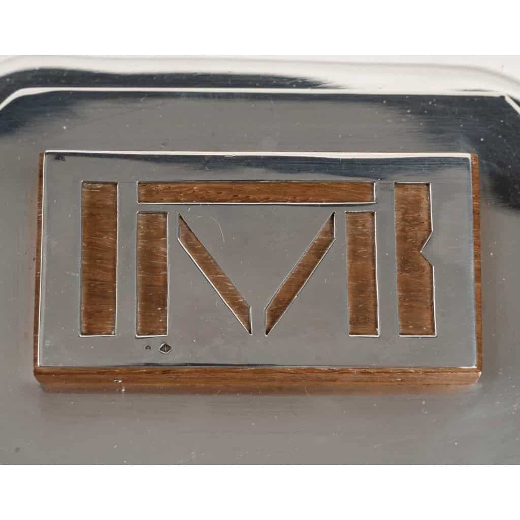 Service à Thé Et à Café à Pans Coupés Argent Massif Et Noyer de 1937 Jean E. PUIFORCAT | Biron Service à Thé Et à Café à Pans Coupés Argent Massif Et Noyer de 1937 Jean E. PUIFORCAT