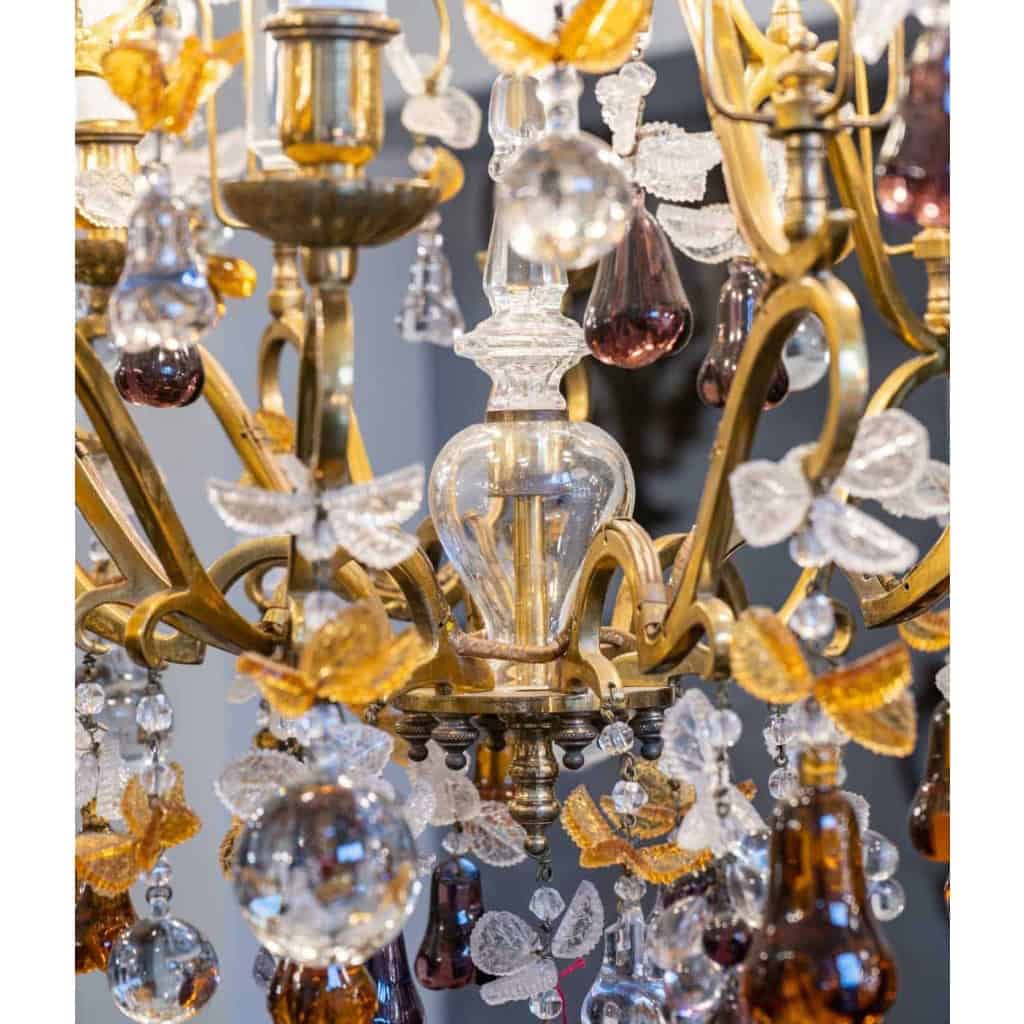 VENDU… Lustre cage à fruits, à 6 bras de lumière. | Biron |||||||