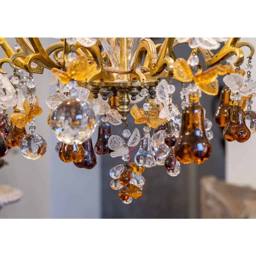 VENDU… Lustre cage à fruits, à 6 bras de lumière. | Biron VENDU... Lustre cage à fruits, à 6 bras de lumière.