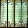 2 paires de vitraux clématites et pivoines | Biron ||||||