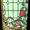 2 paires de vitraux clématites et pivoines | Biron 2 paires de vitraux clématites et pivoines