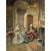 Aquarelle sur papier signée, Bernard Louis Boriohe , Paris 1905 | Biron Aquarelle sur papier signée, Bernard Louis Boriohe , Paris 1905