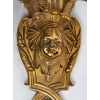 Série de 4 appliques Bronze doré poli vernis or style Louis XIV , 3 branches lumière