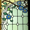 Paire de vitraux clématites et pivoines | Biron Paire de vitraux clématites et pivoines