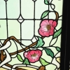 Paire de vitraux clématites et pivoines | Biron Paire de vitraux clématites et pivoines