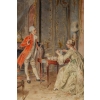 Gouache sur papier signée, Bernard Louis Boriohe, Paris 1906.