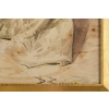 Gouache sur papier signée, Bernard Louis Boriohe, Paris 1906.