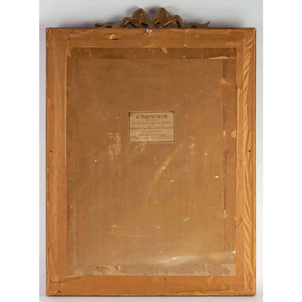 Gouache sur papier signée, Bernard Louis Boriohe, Paris 1906.