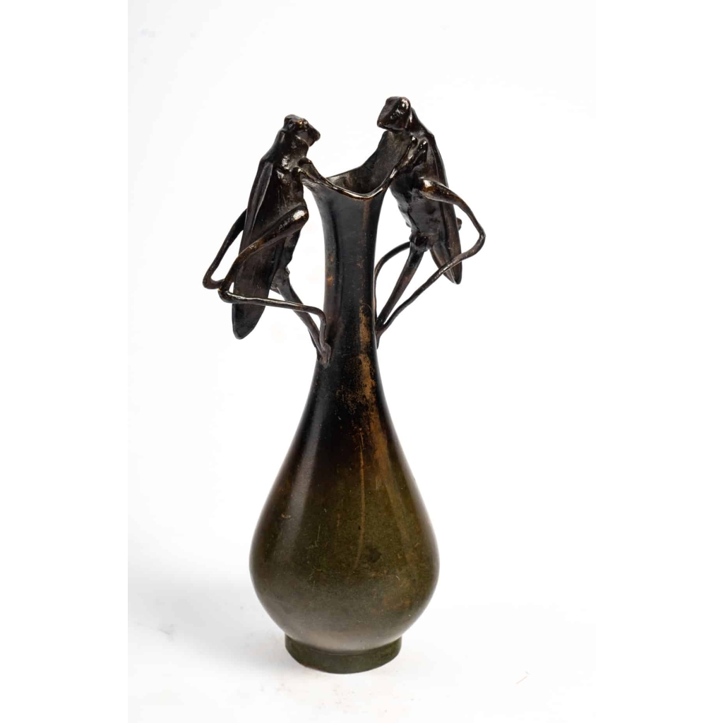 VASE SOLIFLORE EN BRONZE ANIMALIER ART NOUVEAU | Biron |||||