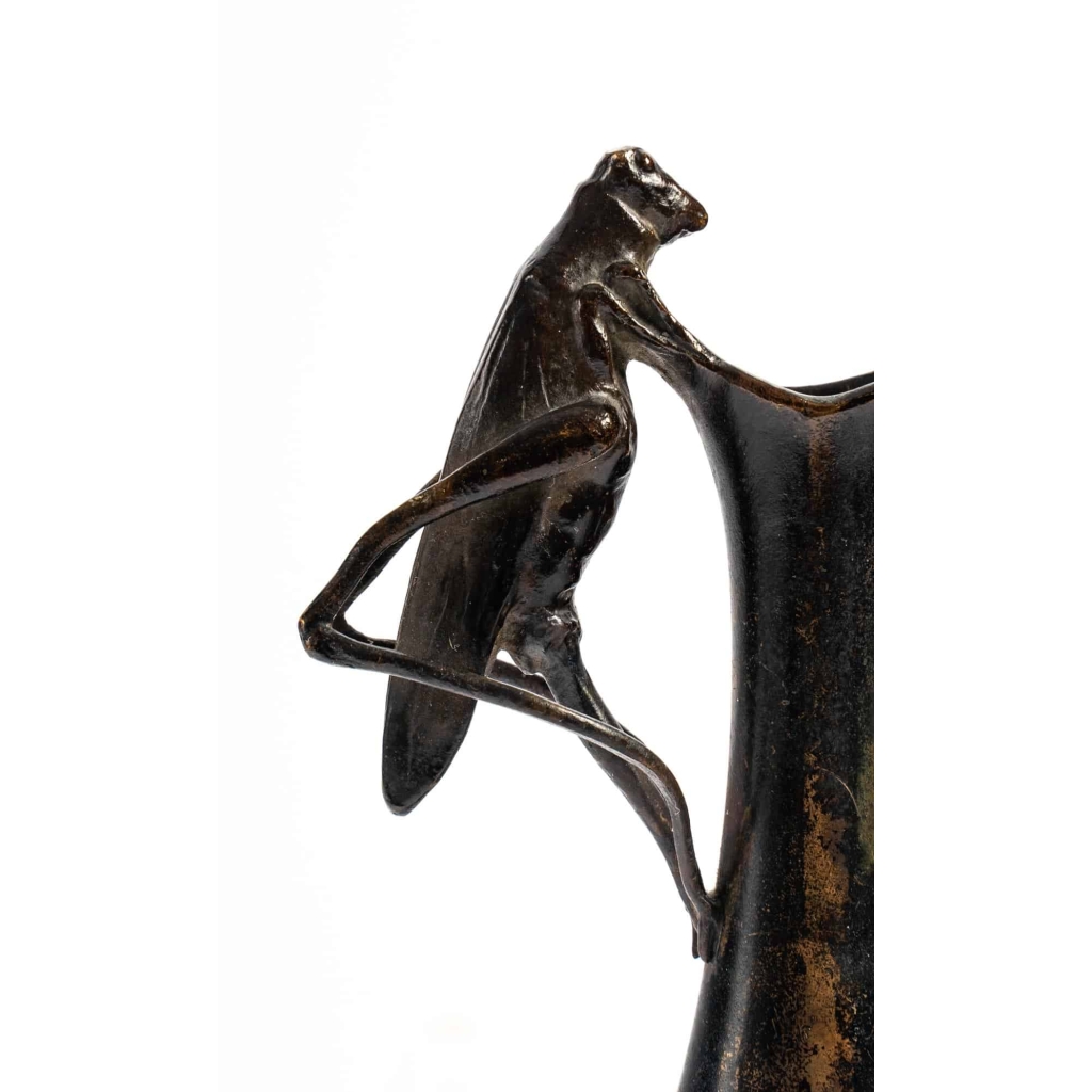 VASE SOLIFLORE EN BRONZE ANIMALIER ART NOUVEAU | Biron VASE SOLIFLORE EN BRONZE ANIMALIER ART NOUVEAU