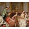 Adolphe Francois Monfallet , Huile sur panneau d’acajou. | Biron Adolphe Francois Monfallet , Huile sur panneau d'acajou.