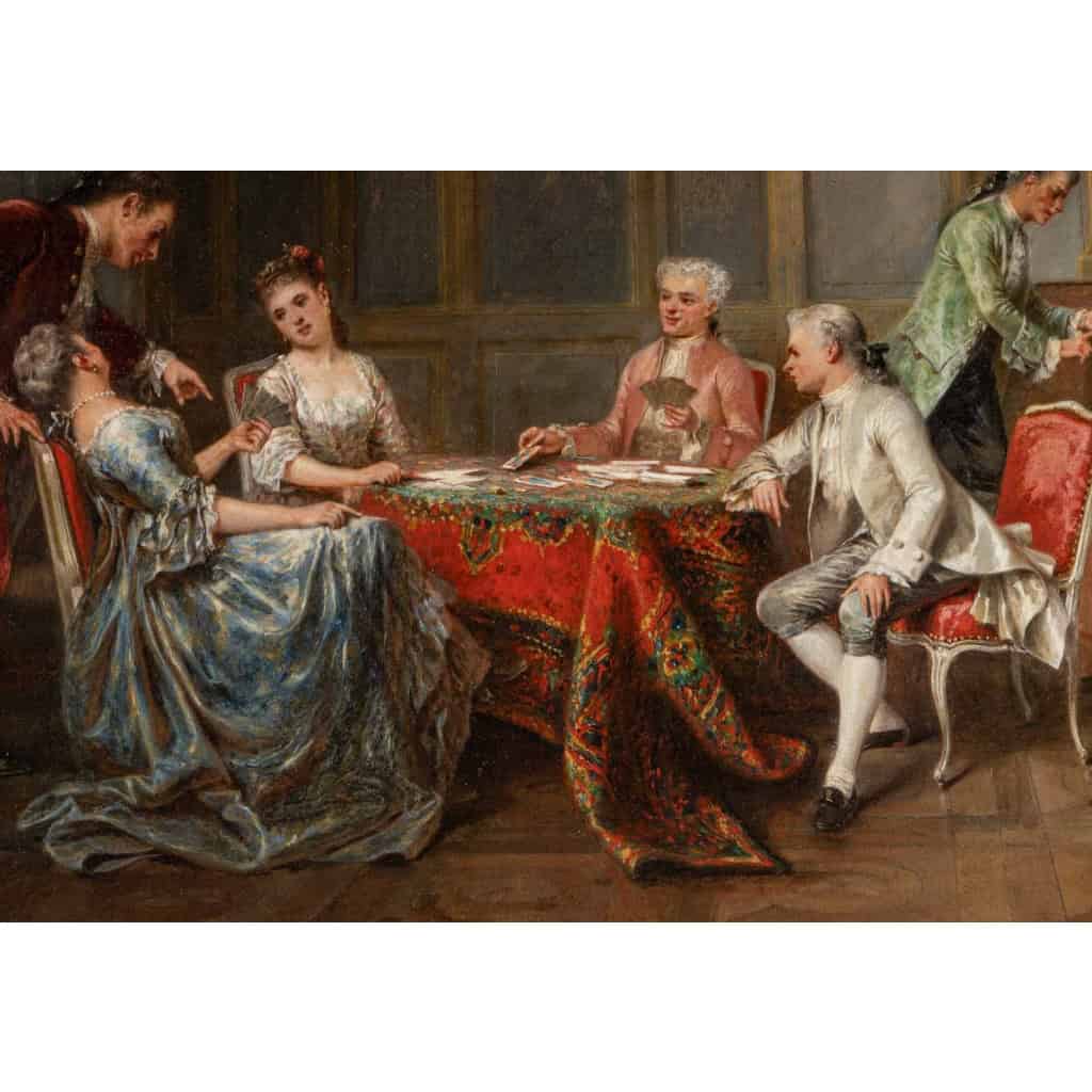 Adolphe Francois Monfallet , Huile sur panneau d’acajou. | Biron Adolphe Francois Monfallet , Huile sur panneau d'acajou.