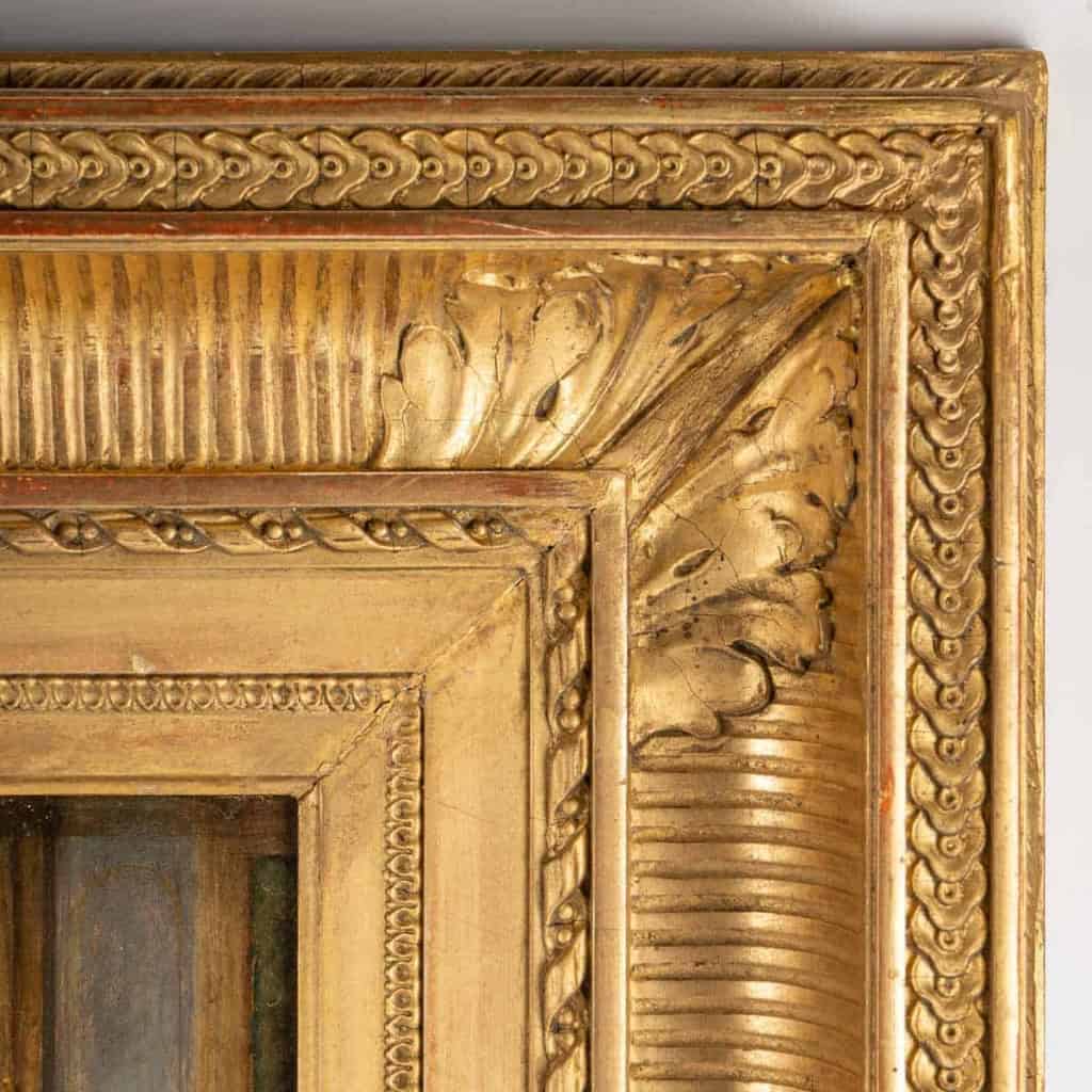 Adolphe Francois Monfallet , Huile sur panneau d’acajou. | Biron Adolphe Francois Monfallet , Huile sur panneau d'acajou.