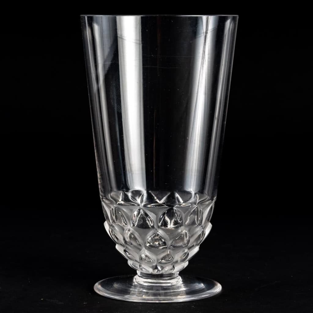 Suite de 8 verres à eau « Saint-Cyr » verre blanc de René LALIQUE | Biron Suite de 8 verres à eau "Saint-Cyr" verre blanc de René LALIQUE