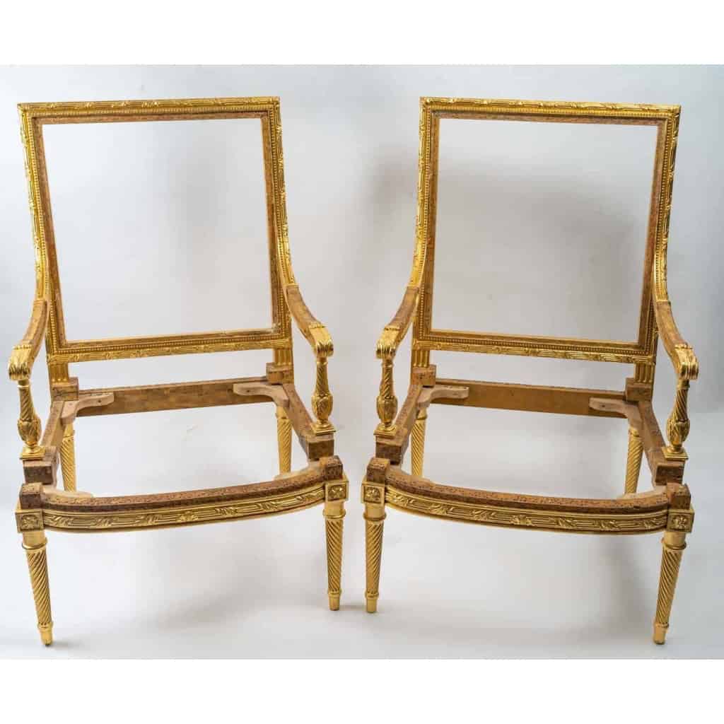 Suite de 4 fauteuils de Style Louis XVI