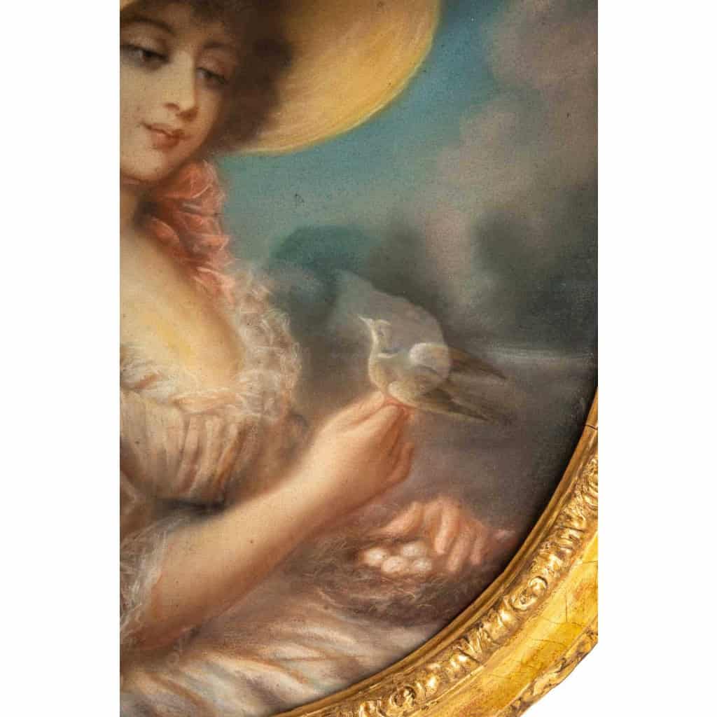 Beau Pastel époque XVIIIème siècle | Biron Beau Pastel époque XVIIIème siècle